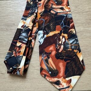 🐴 Men’s JMI Horse Print Equestrian Tie | Quiet Luxury | Old Money